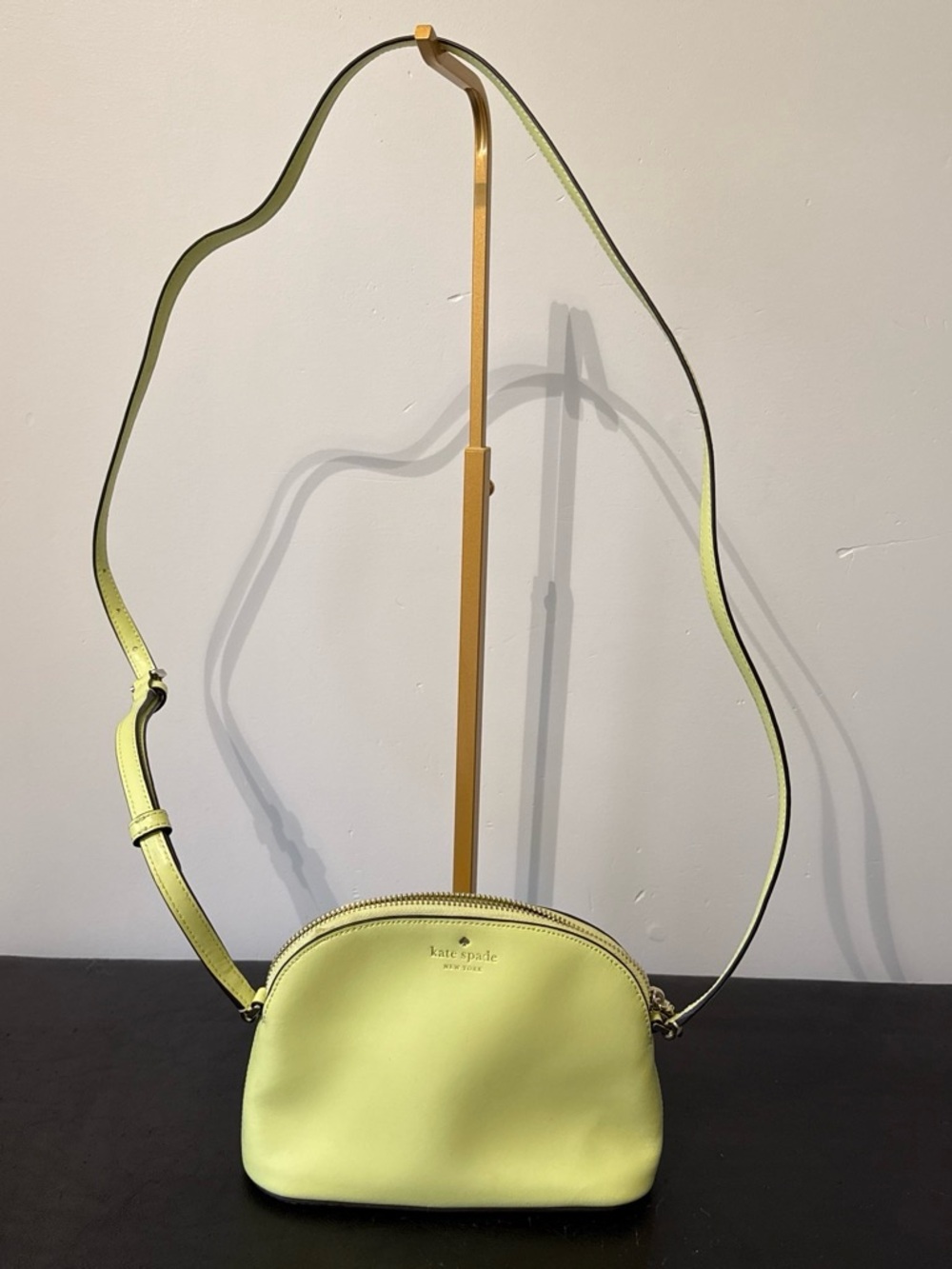 Kate Spade Lime Green Leather Dome Crossbody